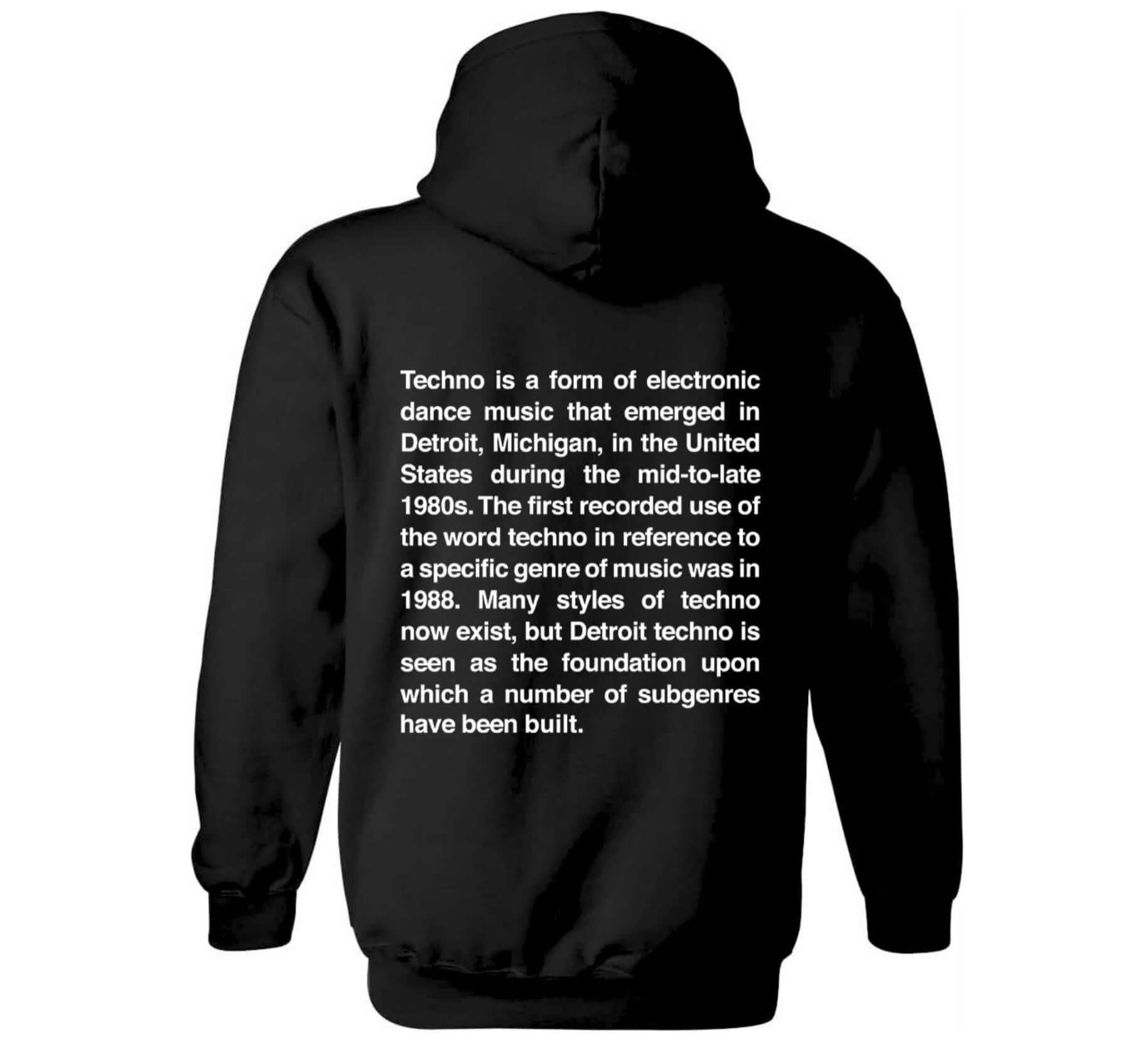 ABCD GIFT SHOP - definition hoodie back view showing bold 'Definition' graphic