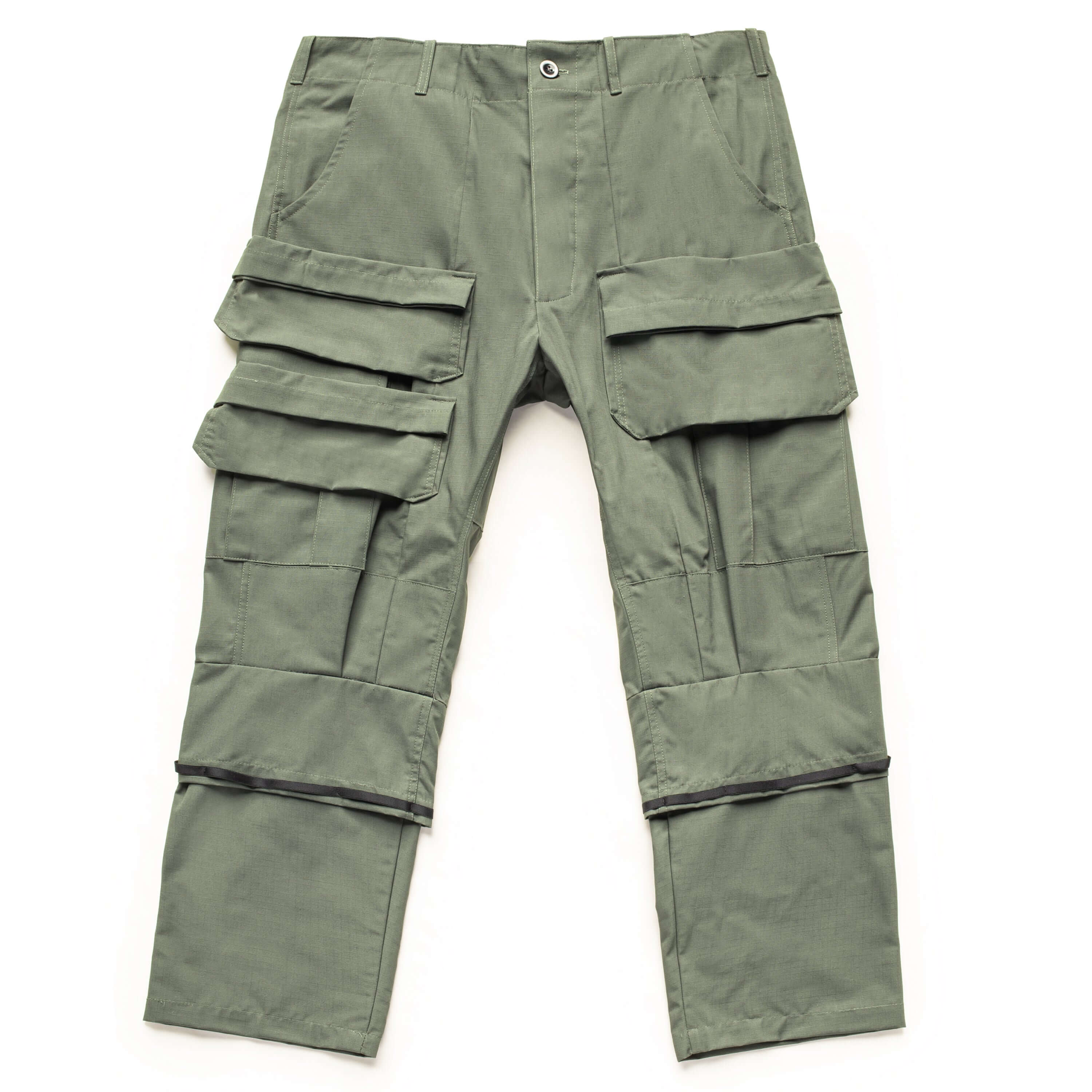 ABCD GIFT SHOP warehouse cargo pant showing 10-pocket design (green)